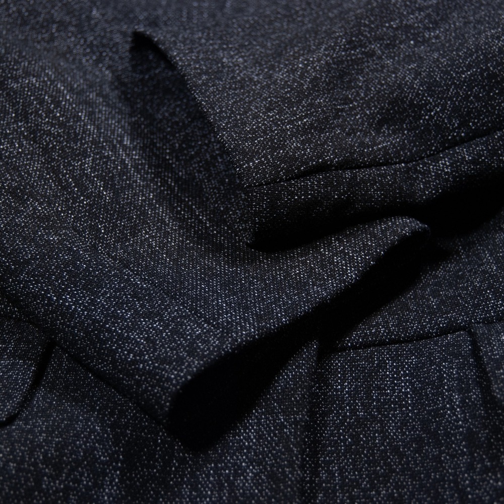 Ann Taylor Factory Petite Black Charcoal Textured Collarless Blazer Jacket 8P - Picture 6 of 10